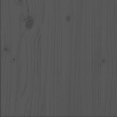 vidaXL Massivholzbett Grau Kiefer 90x200 cm