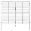 vidaXL Gartentor verzinkter Stahl 306x200 cm Silber