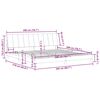 vidaXL Bettgestell ohne Matratze "Hanko" Schwarz 200x200 cm Samt