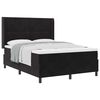 vidaXL Boxspringbett mit Kopfteil Schwarz 140 x 190 cm Samt