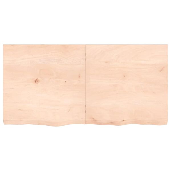 vidaXL Tischplatte 120x60x(2-6) cm Massivholz Eiche Unbehandelt