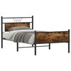 vidaXL Bettgestell ohne Matratze R&auml;uchereiche 100x190 cm Holzwerkstoff