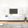 vidaXL 6-tlg. TV-Schrank-Set Wei&szlig; Holzwerkstoff