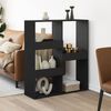 vidaXL Raumteiler Schwarz 100x33x115 cm Holzwerkstoff