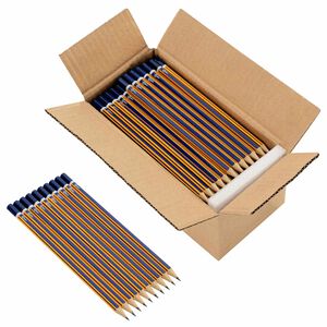 vidaXL HB Bleistifte &Oslash; 0,7 x 18 cm Blau und Gelb Massives Poplar Holz