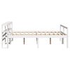 vidaXL Seniorenbett mit Kopfteil ohne Matratze Wei&szlig; 135x190 cm