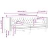 vidaXL Sofa Schwarz 194 x 74,5 x 70,5 cm Samt