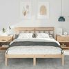 vidaXL Bettrahmen Braun 150 x 200 cm Massives Kiefernholz