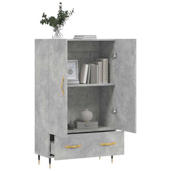 vidaXL Highboard Betongrau 69,5x31x115 cm Holzwerkstoff