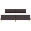 vidaXL Boxspringbett mit Matratze Dunkelbraun 200 x 200 cm Stoff