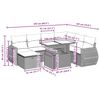 vidaXL 8-tlg. Garten-Sofagarnitur mit Kissen Braun Poly Rattan