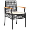 vidaXL Garten Essgruppe 5 pcs Schwarz Poly-Rattan