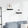 vidaXL Schweberegale 2 Stk. Schwarz 23x23,5x3,8 cm MDF