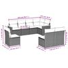 vidaXL 8-tlg. Garten-Sofagarnitur mit Kissen Beige Poly Rattan