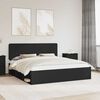 vidaXL Bettrahmen Schwarz 200 x 200 cm Massives Kiefernholz