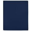 vidaXL Spannbettlaken 2 Stk. Jersey Marineblau 90x200 cm Baumwolle