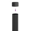 vidaXL Zaunpfosten 2 pcs Grau 80 cm Pulverbeschichteter Stahl