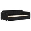 vidaXL Tagesbett Ausziehbar mit Schubladen Schwarz 90x200 cm Samt