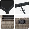 vidaXL Garten Essgruppe mit Kissen 3 pcs Grau Poly-Rattan