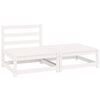 vidaXL 2-tlg. Garten-Lounge-Set Wei&szlig; Kiefer Massivholz