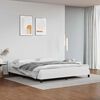 vidaXL Bettgestell mit Kopfteil ohne Matratze Wei&szlig; 180x200 cm