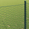 vidaXL Hexagonzaun Gr&uuml;n 0,8 x 10 m PVC