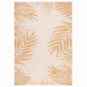 vidaXL Outdoor-Teppich Flachgewebe 200x280 cm Blattmuster