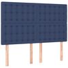 vidaXL Bettgestell ohne Matratze Blau 140x200 cm Stoff