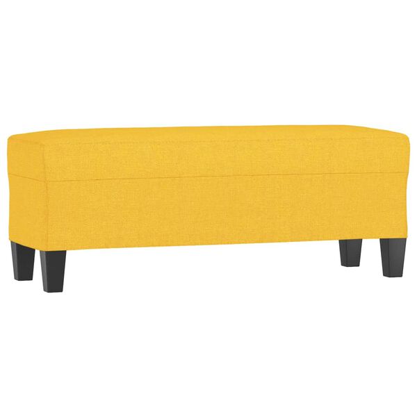 vidaXL Sitzbank Hellgelb 100x35x41 cm Stoff