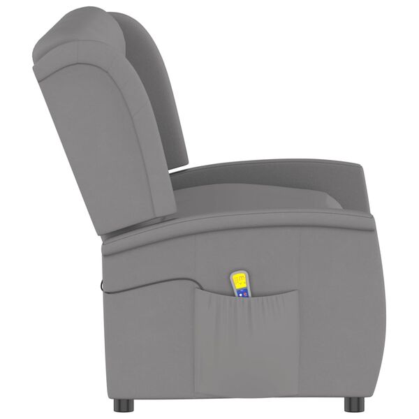 vidaXL 4-Sitzer Massagesessel Hellgrau Mikrofaser-Gewebe