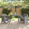vidaXL Gartenstuhl 2 pcs Hellgrau 53 x 49 x 85 cm Polypropylen