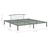 vidaXL Bettgestell Grau Metall 200x200 cm