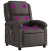 vidaXL Massagesessel Relaxsessel Dunkelbraun Echtleder
