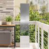 vidaXL Garten Sichtschutz-Leinwand Silber 32 x 140 cm Verzinkter Stahl