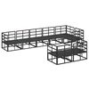 vidaXL Gartensofa-set mit Kissen 8 pcs Schwarz Aluminium