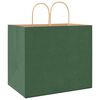 vidaXL Papiertragetaschen 250 Stk. mit Henkeln Gr&uuml;n 32x22x28 cm