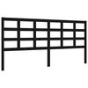 vidaXL Massivholzbett mit Kopfteil Schwarz 200x200 cm