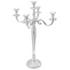 vidaXL Kerzenhalter Silber 39 x 39 x 60 cm Aluminium