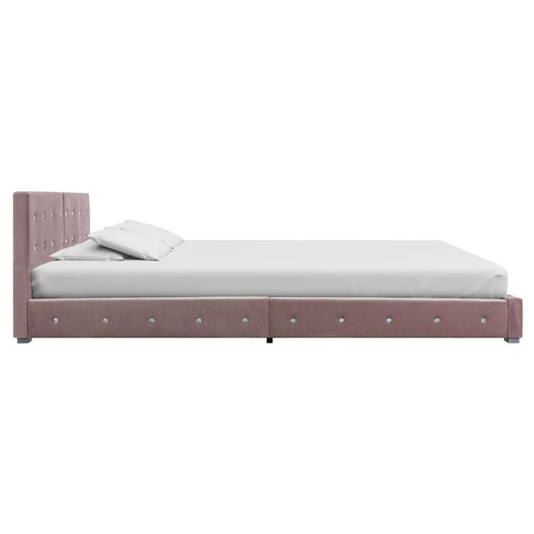 vidaXL Bettgestell Rosa Samt 180x200 cm