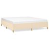 vidaXL Boxspringbettgestell Creme 180x200 cm Stoff