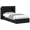 vidaXL Bettgestell mit Stauraum Schwarz 75 x 190 cm Holzwerkstoff
