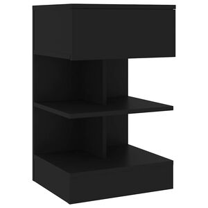 vidaXL Nachttisch Schwarz 40x35x65 cm Holzwerkstoff