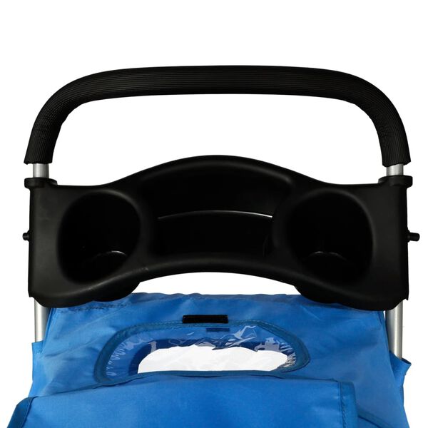 vidaXL Hundewagen Hundebuggy Blau