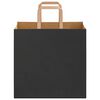 vidaXL Papiertragetaschen 50 Stk. mit Henkeln Schwarz 26x17x25 cm