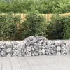 vidaXL Gabionen mit Hochbogen 10 Stk. 200x50x60/80 cm Verzinktes Eisen