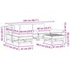 vidaXL Garten-Lounge-Set 6 pcs Wachsbraun Massives Kiefernholz