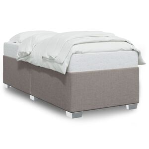 vidaXL Bettgestell ohne Matratze Taupe 100x200 cm Stoff