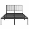vidaXL Bettgestell mit Kopfteil Metall Schwarz 120x200 cm