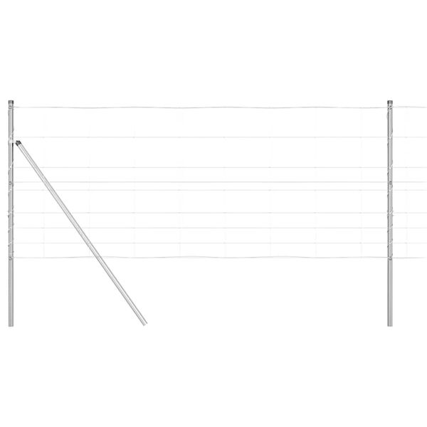 vidaXL Zaunpfosten Galvanisiert 50 x 1 m Stahl