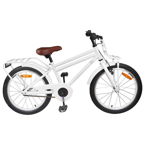 vidaXL Kinderfahrrad 18 Zoll f&uuml;r 5-7 Jahre alt Wei&szlig;
